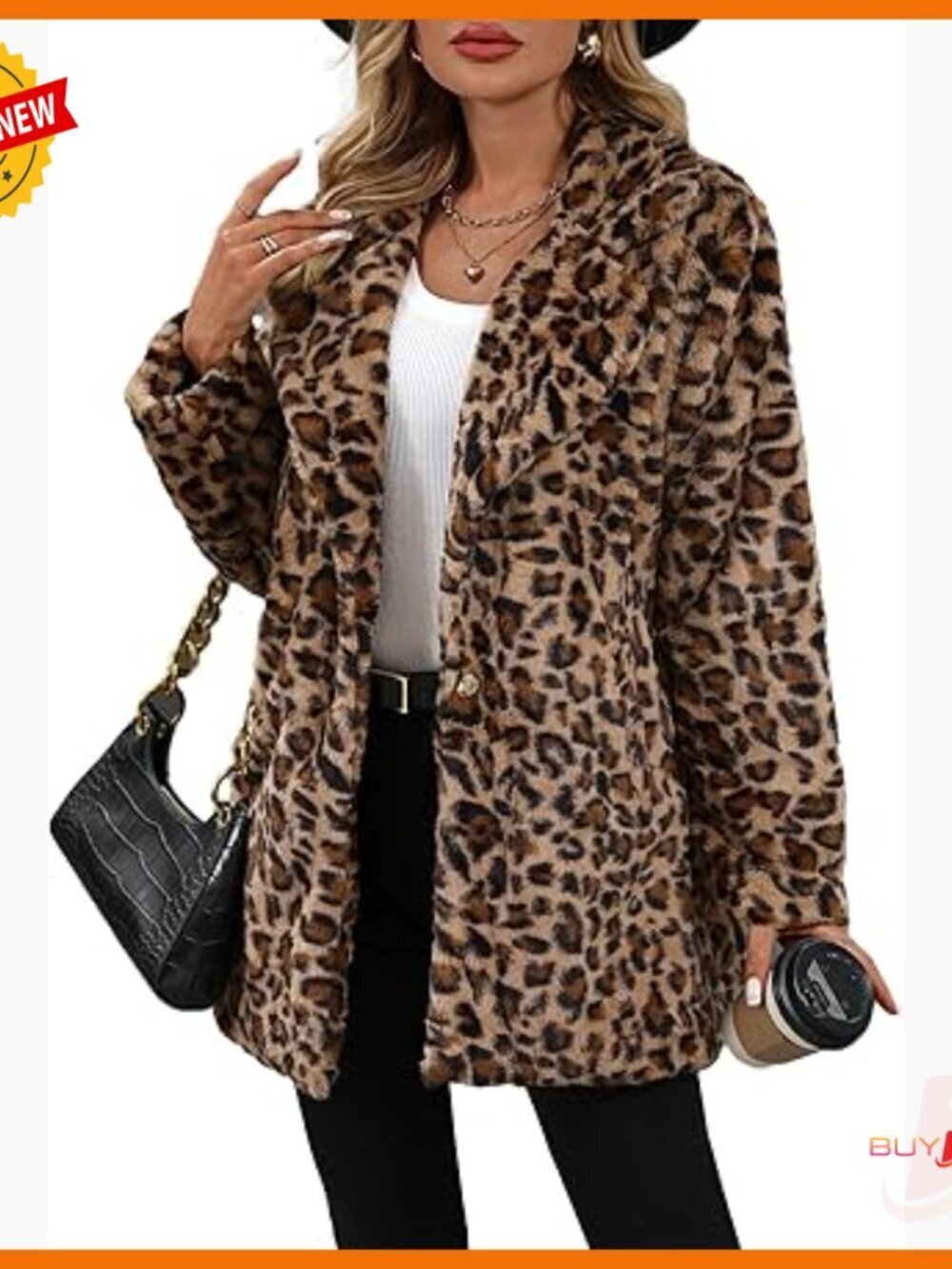 Faux Fur Long Coat Button Down Lapel Fleece Sherpa Jacket Women's